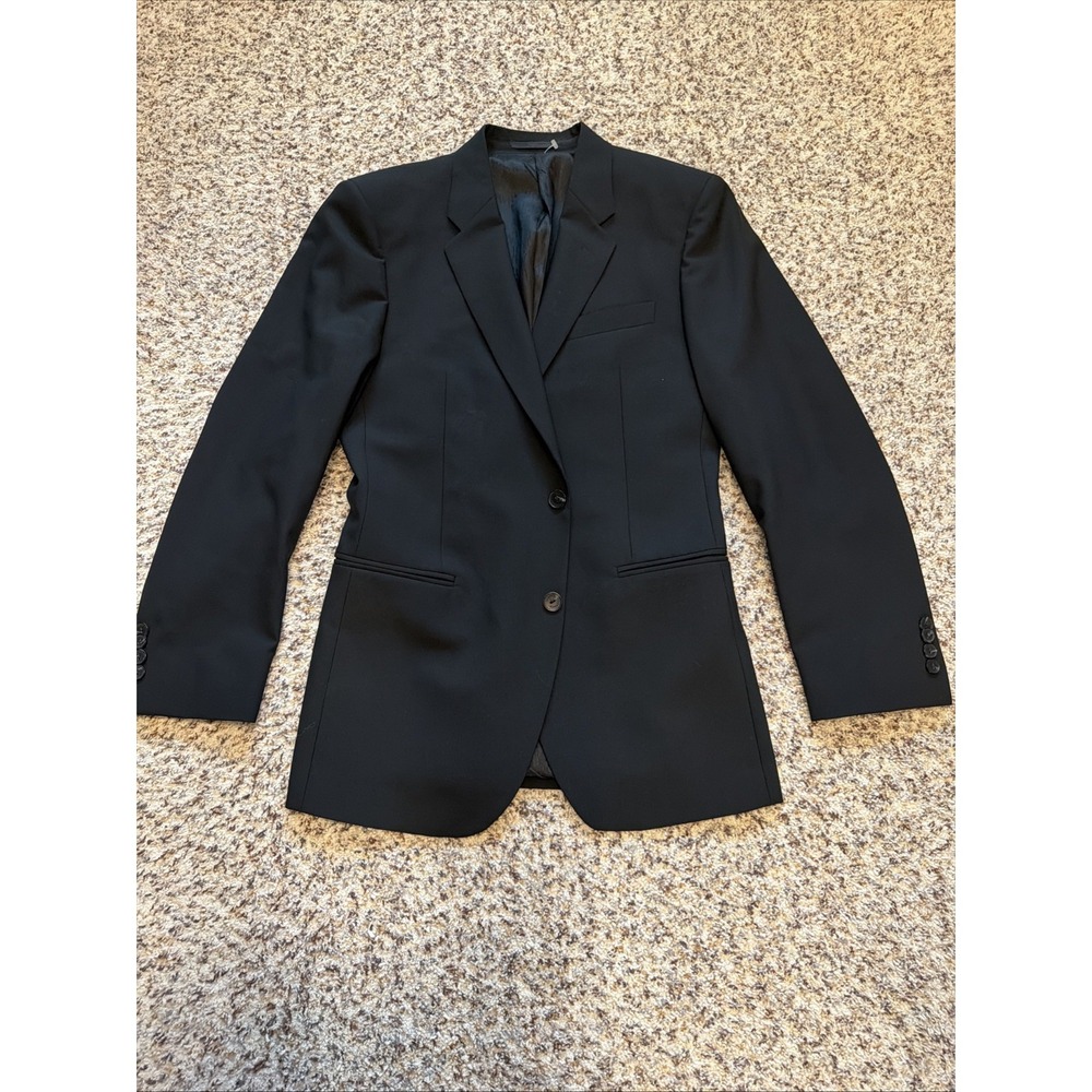 Versace men single breasted  Polyester wool Elastin Black jacket/blazer Sz 48 EU